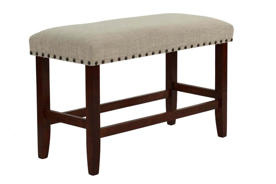 Sfvnco High Bench in Cherry Finish - Marjories Furniture (Las Vegas, NV)