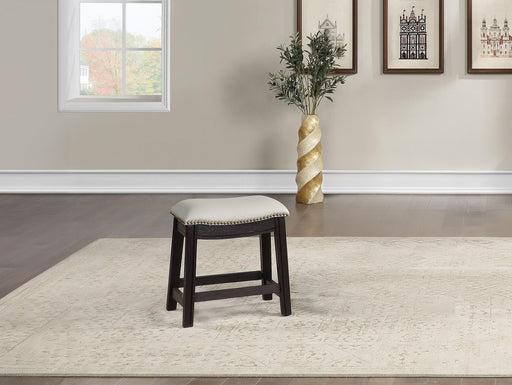 Sfvnco Stool in Grey Pu/Espresso Frame - Marjories Furniture (Las Vegas, NV)