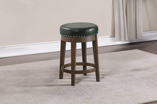 Sfvnco Swivel Counter Stool in Olive Green Pu/Walnut Frame - Marjories Furniture (Las Vegas, NV)