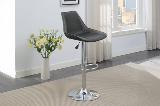 Sopfur Adjustable Bar Stool in Black Grey + Dark Grey Wax Pu - Marjories Furniture (Las Vegas, NV)