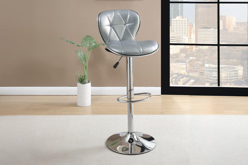 Sopfur Adjustable Bar Stool in Silver - Marjories Furniture (Las Vegas, NV)