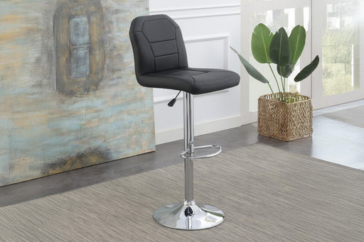 Sopfur Adjustable Bar Stool in Black Pu - Marjories Furniture (Las Vegas, NV)