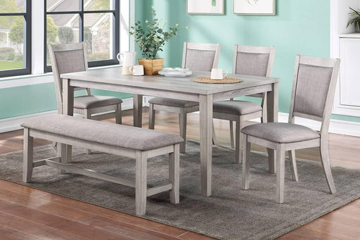 Tamich 6-Pcs Dining Set in Rustic Grey - Marjories Furniture (Las Vegas, NV)