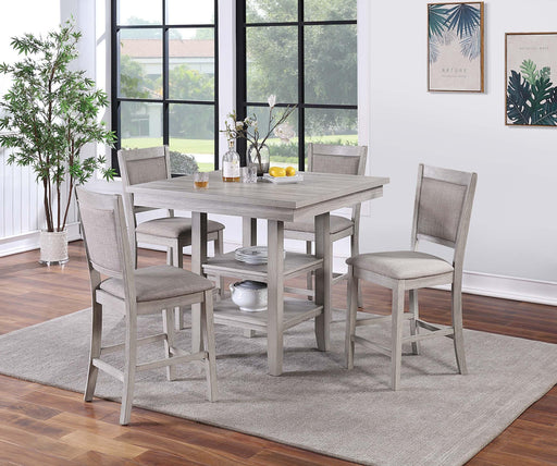 Tamich 5-Pcs Counter Height Dining Set in Rustic Grey - Marjories Furniture (Las Vegas, NV)