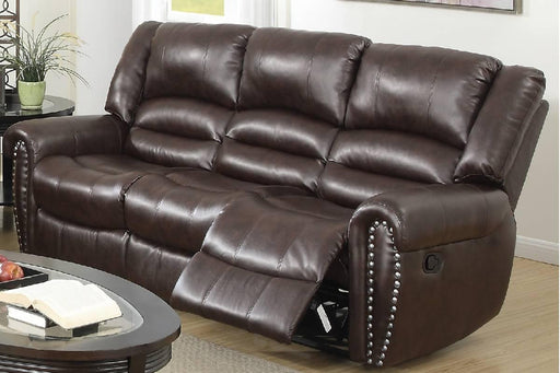 Uefurn Recling Sofa in Dark Brown - Marjories Furniture (Las Vegas, NV)