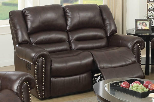 Uefurn Reclining Loveseat in Dark Brown - Marjories Furniture (Las Vegas, NV)