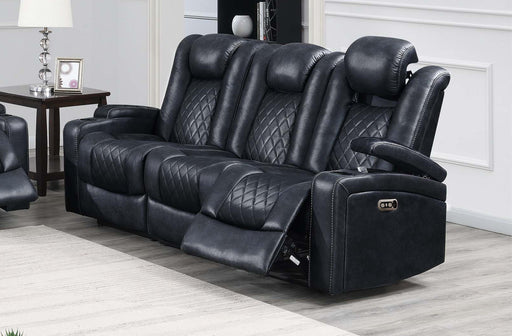 Uefurn Power Sofa in Ink Blue - Marjories Furniture (Las Vegas, NV)