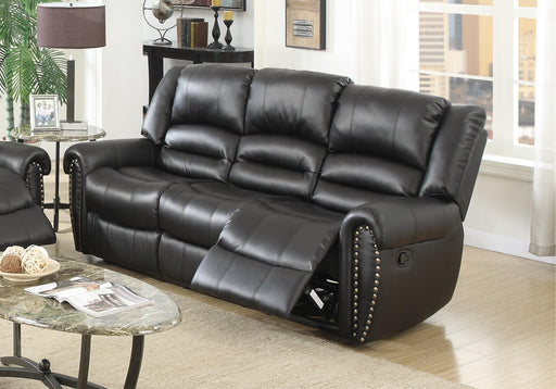 Uefurn Recling Sofa in Black - Marjories Furniture (Las Vegas, NV)