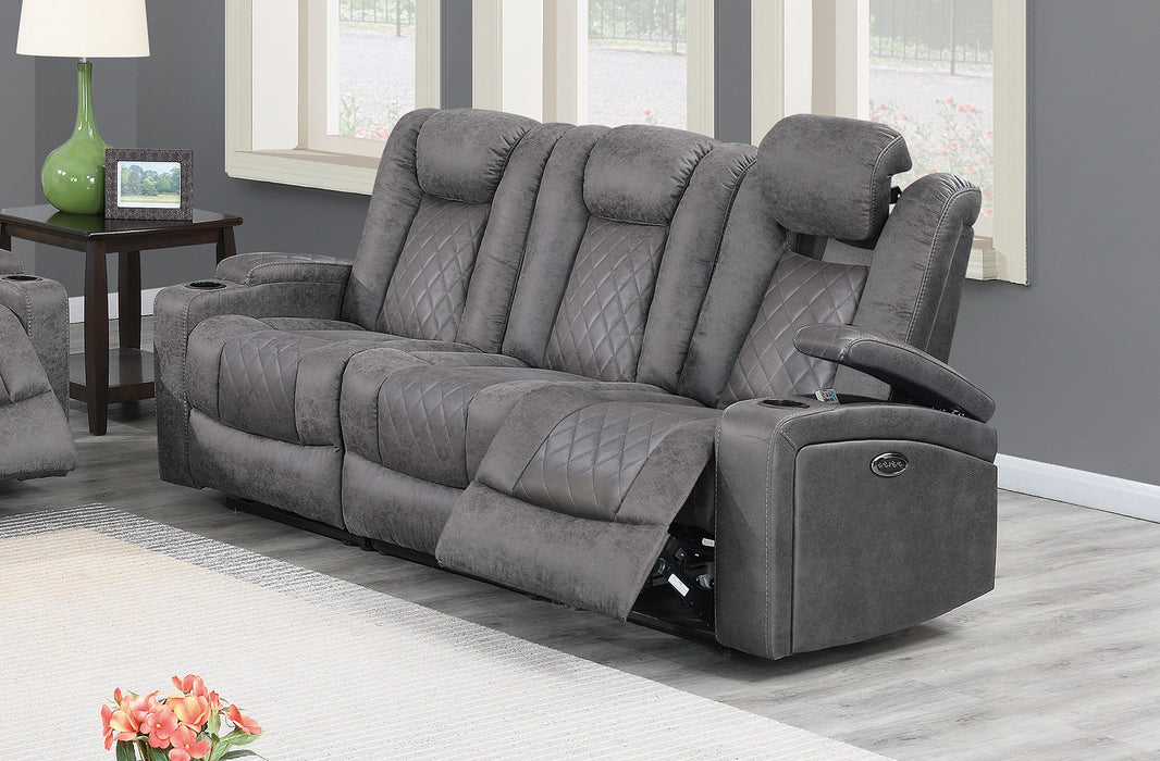 Uefurn Power Sofa in Antique Grey - Marjories Furniture (Las Vegas, NV)