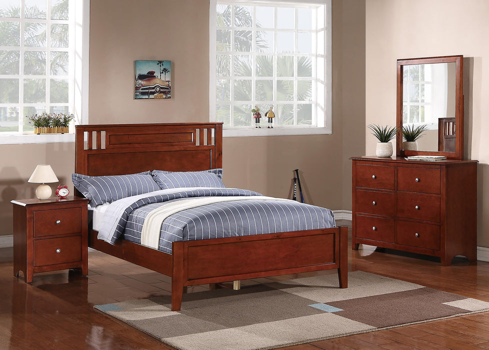 Vfvnco Twin Bed in Cherry - Marjories Furniture (Las Vegas, NV)