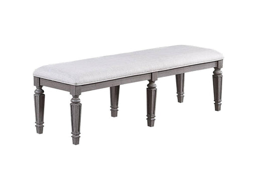Ysheng Dining Bench in Light Grey - Marjories Furniture (Las Vegas, NV)