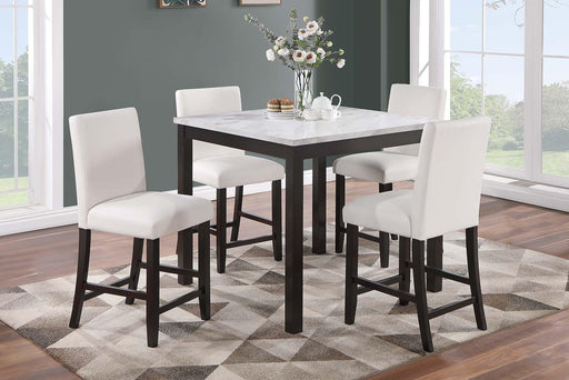 Yuewoo 5-Pcs Dining Set in Espresso - Marjories Furniture (Las Vegas, NV)