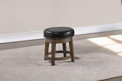 Sfvnco Swivel Stool in Black Pu/Walnut Frame - Marjories Furniture (Las Vegas, NV)