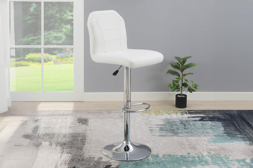 Sopfur Adjustable Bar Stool in White Pu - Marjories Furniture (Las Vegas, NV)
