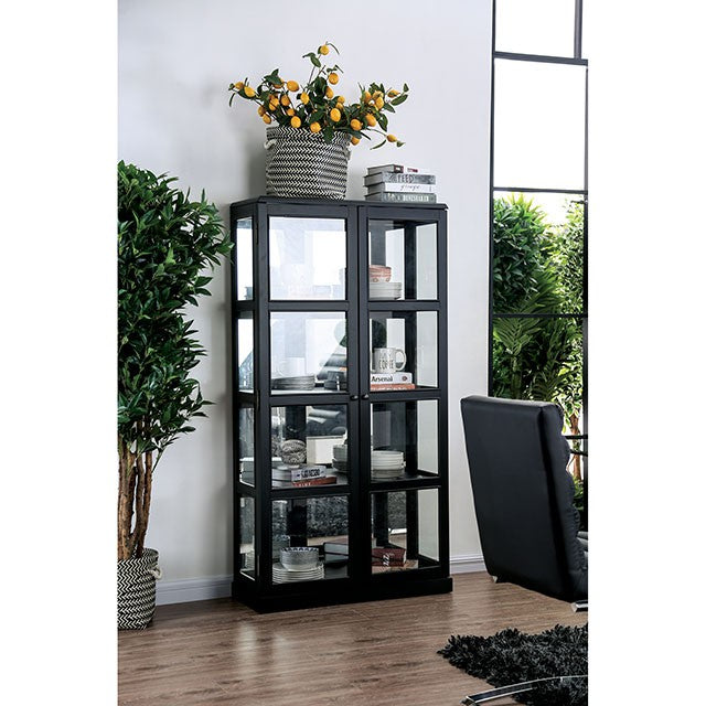 Vilas Black Curio Cabinet - Marjories Furniture (Las Vegas, NV)