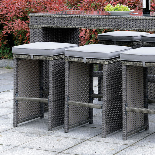 Ismay Gray Bar Stool (6/CTN) - Marjories Furniture (Las Vegas, NV)