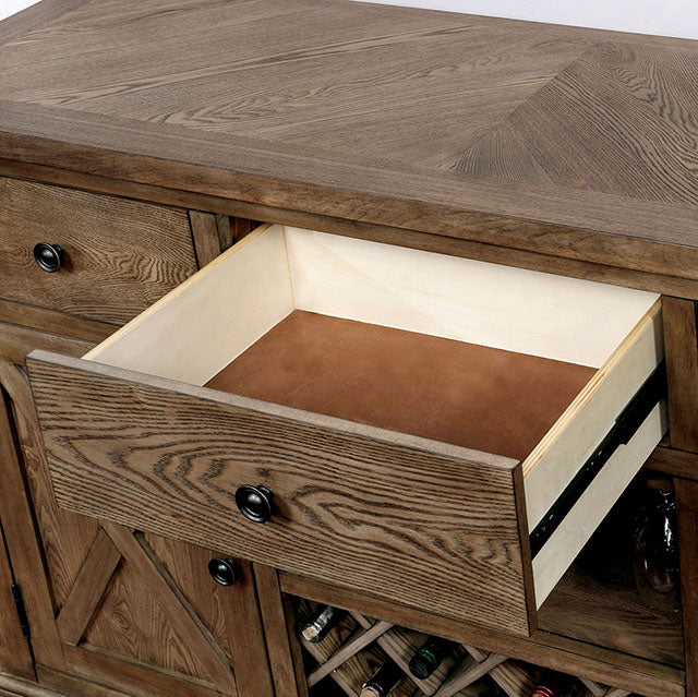 Julia Light Oak Server - Marjories Furniture (Las Vegas, NV)
