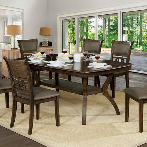 Holly Satin Walnut Dining Table - Marjories Furniture (Las Vegas, NV)
