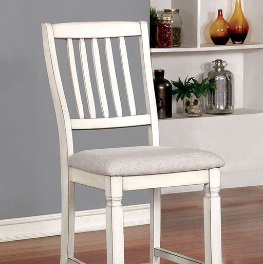 Kaliyah Antique White Counter Ht. Chair (2/CTN) - Marjories Furniture (Las Vegas, NV)