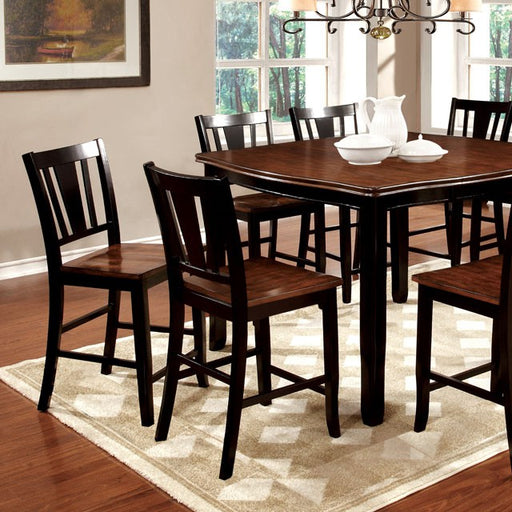 DOVER II Black/Cherry Counter Ht. Table w/ 16" Leaf - Marjories Furniture (Las Vegas, NV)