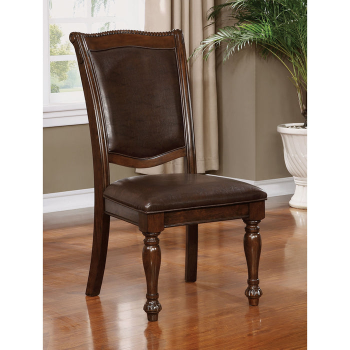 Alpena Brown Cherry/Espresso Arm Chair & Side Chair (2/CTN) - Marjories Furniture (Las Vegas, NV)