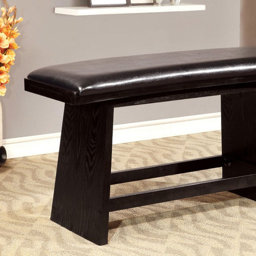 HURLEY Black Counter Ht. Bench - Marjories Furniture (Las Vegas, NV)