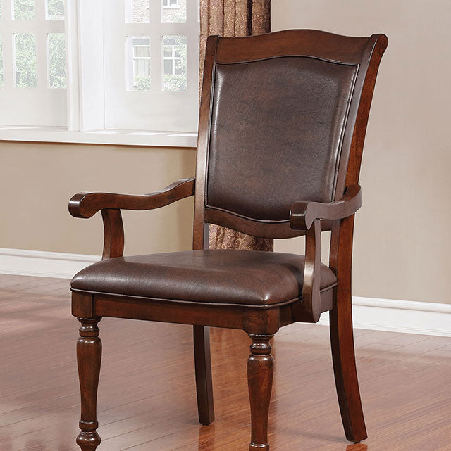 Sylvana Brown Cherry/Espresso Arm Chair (2/CTN) - Marjories Furniture (Las Vegas, NV)