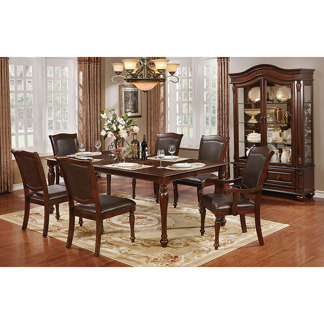Sylvana Brown Cherry Dining Table - Marjories Furniture (Las Vegas, NV)