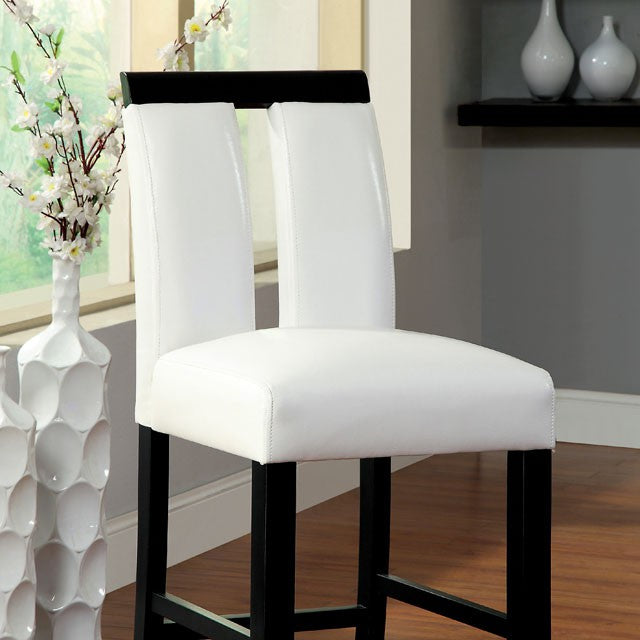 LUMINAR II Black/White Counter Ht. Chair (2/CTN) - Marjories Furniture (Las Vegas, NV)