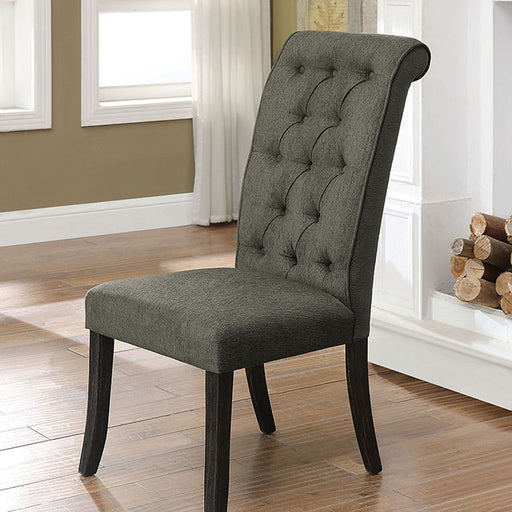 Sania III Gray/Antique Black Side Chair (2/CTN) - Marjories Furniture (Las Vegas, NV)