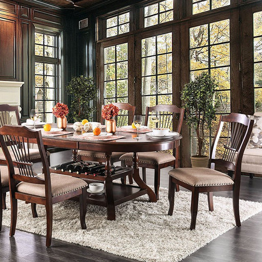Jordyn Brown Cherry Dining Table - Marjories Furniture (Las Vegas, NV)