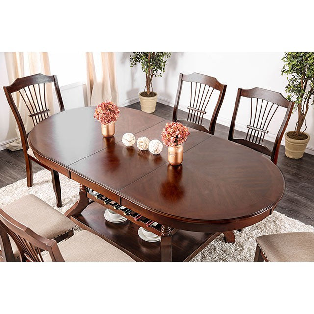 Jordyn Brown Cherry Dining Table - Marjories Furniture (Las Vegas, NV)