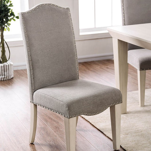 Daniella Gray/Antique White Side Chair (2/CTN) - Marjories Furniture (Las Vegas, NV)