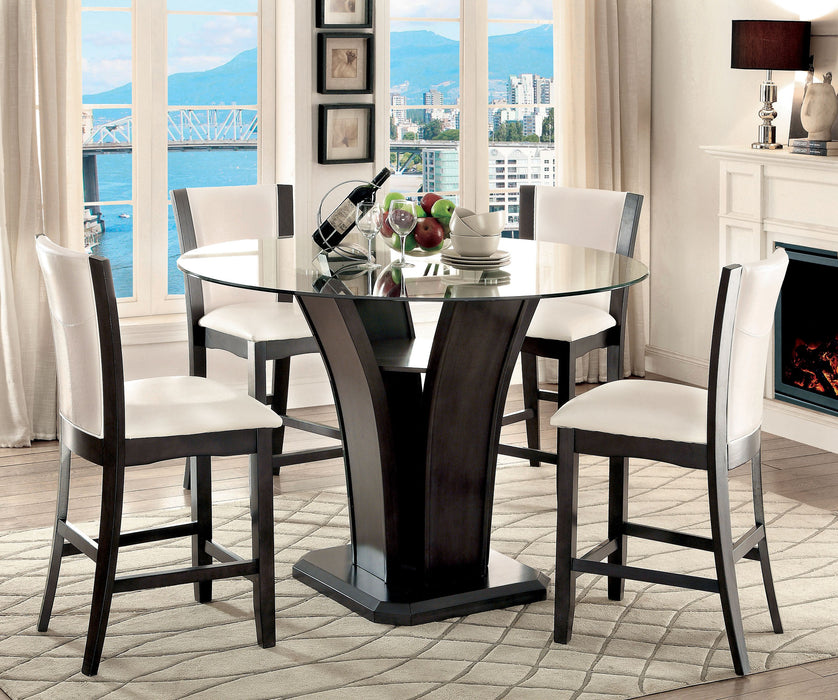 MANHATTAN III Gray/White Counter Ht. Chair - Marjories Furniture (Las Vegas, NV)