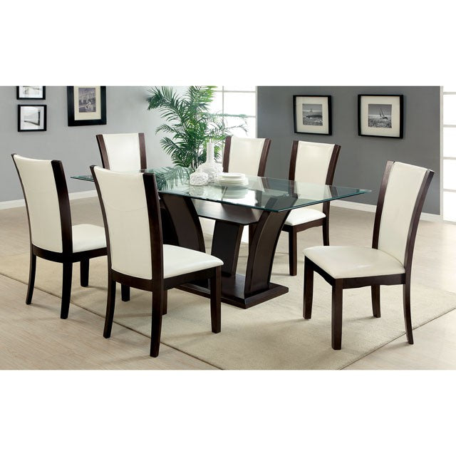 Manhattan I Dark Cherry/White Side Chair, White (2/CTN) - Marjories Furniture (Las Vegas, NV)