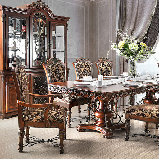 Lucie Brown Cherry Dining Table - Marjories Furniture (Las Vegas, NV)