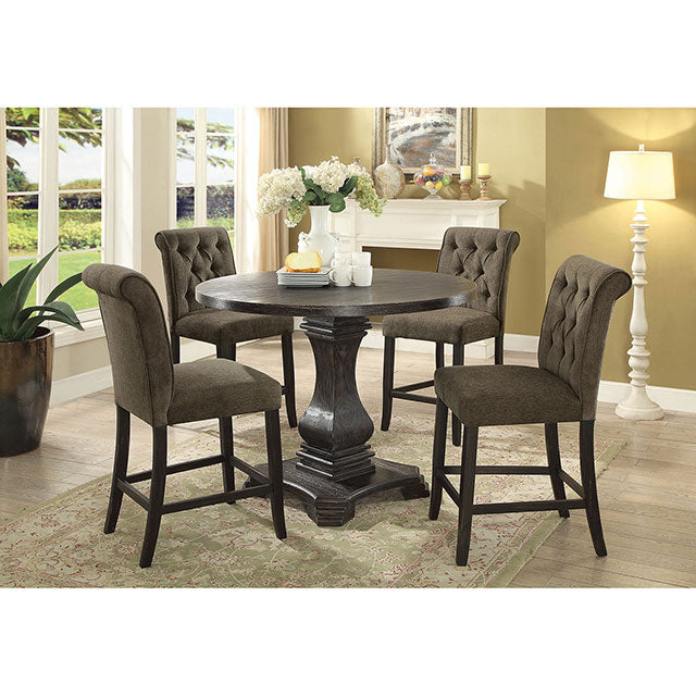 Izzy Gray/Antique Black Counter Ht. Chair, Gray (2/CTN) - Marjories Furniture (Las Vegas, NV)