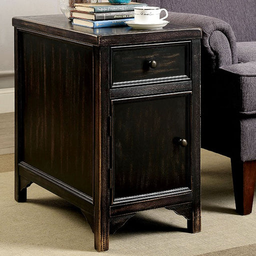 MEADOW Antique Black Side Table - Marjories Furniture (Las Vegas, NV)