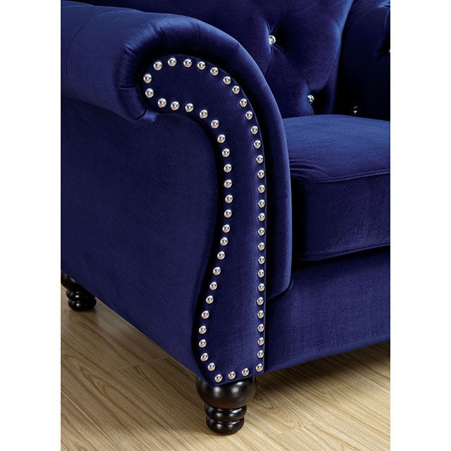 Jolanda Chair Blue & Grey - Marjories Furniture (Las Vegas, NV)