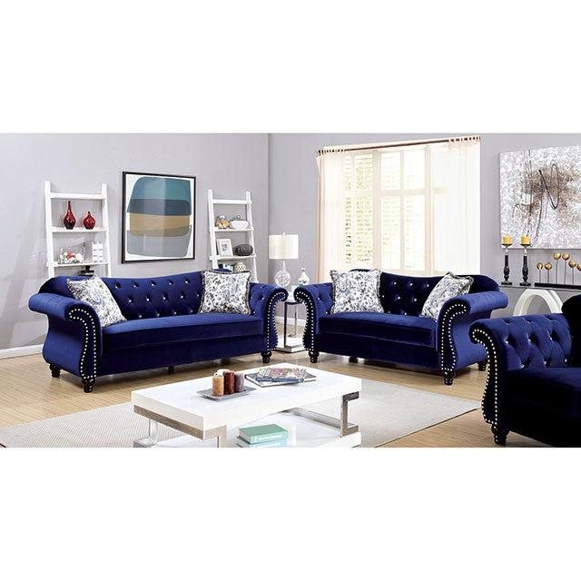 Jolanda Chair Blue & Grey - Marjories Furniture (Las Vegas, NV)
