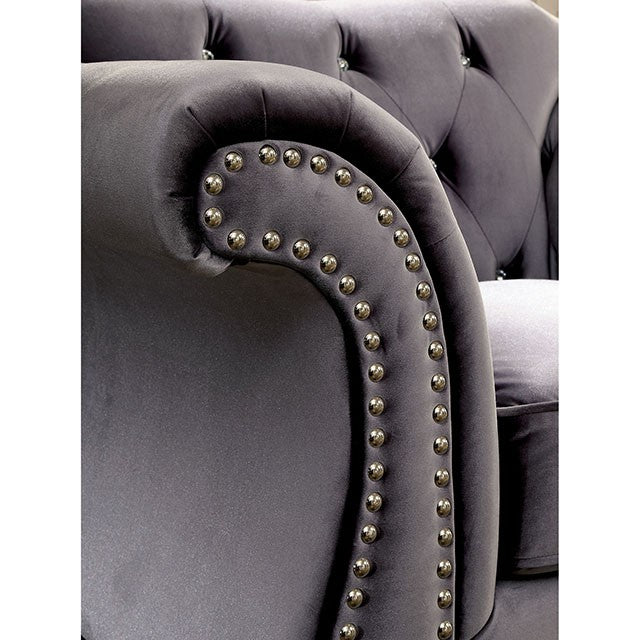 Jolanda Chair Blue & Grey - Marjories Furniture (Las Vegas, NV)
