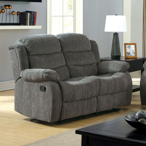 MILLVILLE Gray Love Seat w/ 2 Recliners - Marjories Furniture (Las Vegas, NV)