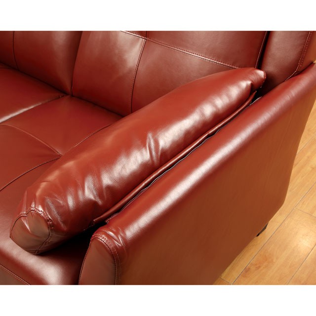 PEEVER Mahogany Red Sectional, Mahogany Red (K/D) - Marjories Furniture (Las Vegas, NV)