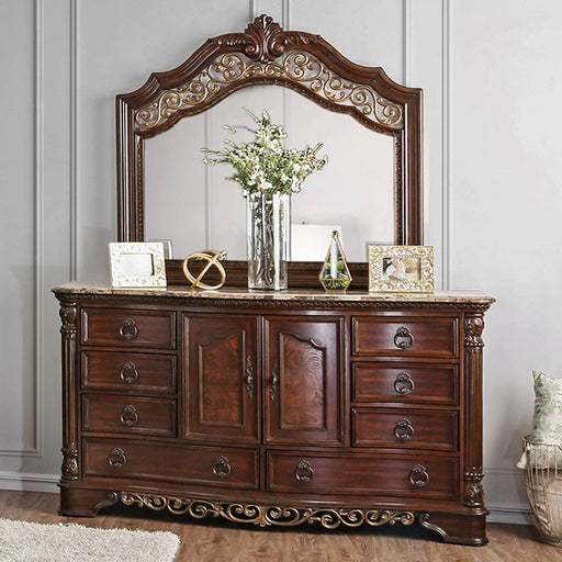 Menodora Brown Cherry Dresser - Marjories Furniture (Las Vegas, NV)