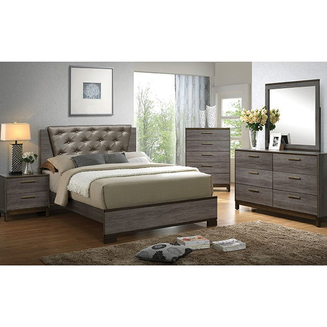 MANVEL Two-Tone Antique Gray Queen Bed - Marjories Furniture (Las Vegas, NV)