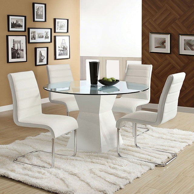 Mauna White Round Dining Table - Marjories Furniture (Las Vegas, NV)