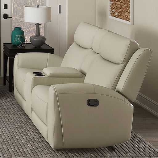 Jacobus Manual Recliner Loveseat w/ Console - Marjories Furniture (Las Vegas, NV)