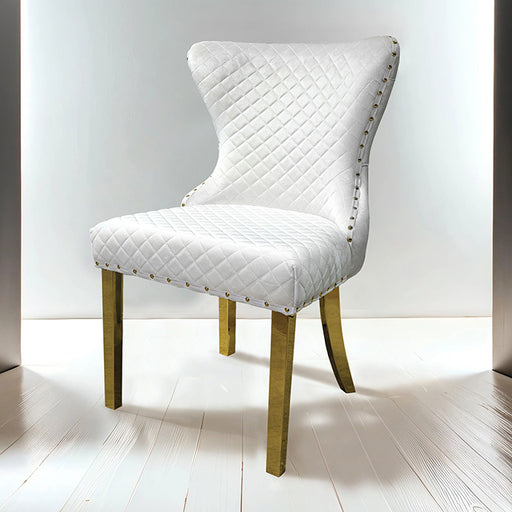 Portanova Gold Chair (2/CTN) - Marjories Furniture (Las Vegas, NV)