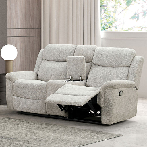 Sandbach Manual Reclining Loveseat With Console - Marjories Furniture (Las Vegas, NV)