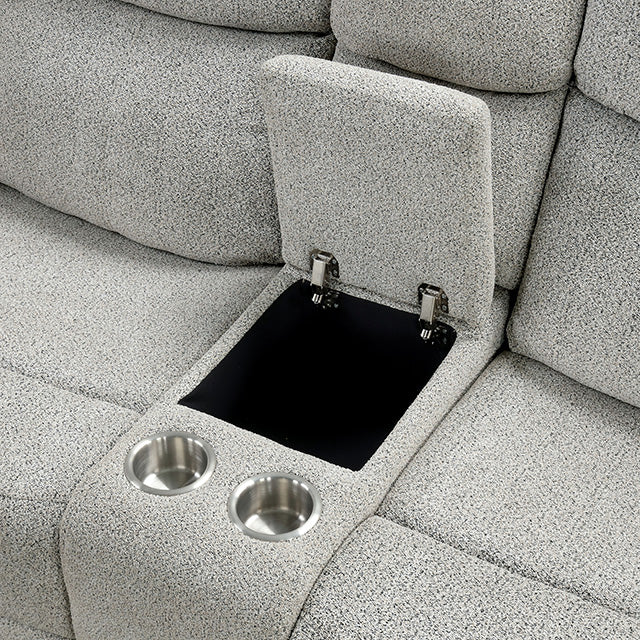 Sandbach Manual Reclining Loveseat With Console - Marjories Furniture (Las Vegas, NV)